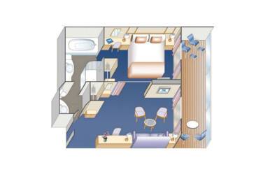 Penthouse Suite, Floor Plan, Enchanted Princess, Princess Cruises
