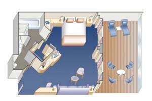 Penthouse Suite Floorplan, Crown Princess, Princess Cruises