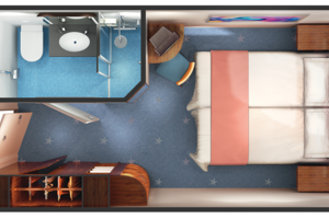 Oceanview Stateroom Floorplan, Norwegian Star