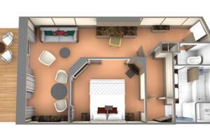 Penthouse Suite, Floor Plan, Seabourn Venture