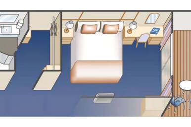 Balcony Stateroom Floorplan, Majestic Princess, Princess Cruises
