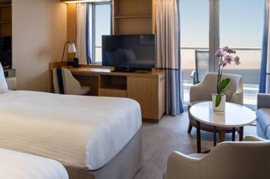 Mini Suite Bedroom, Arcadia, P&O Cruise - Twin Configuration