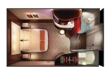 Family Inside Stateroom Floor Plan, Norwegian Epic