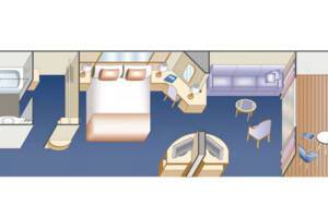 Mini Suite Floorplan, Coral Princess, Princess Cruises