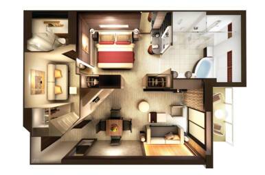 The Haven 2-Bedroom Family Villa floor plan, Norwegian Escape