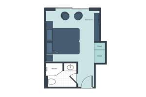 French Balcony Stateroom Floor Plan, S.S. Bon Voyage, Uniworld