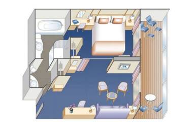 Penthouse Suite Floorplan, Regal Princess, Princess Cruises
