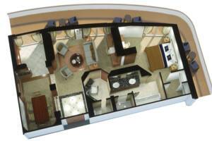 Grand Suite Floor Plan, Queen Elizabeth, Cunard