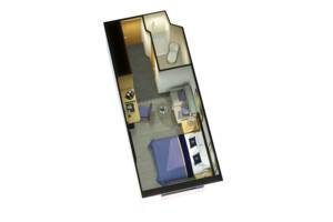 Britannia Oceanview (Obstructed View) Floor Plan, Queen Victoria, Cunard