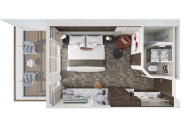 The Haven Penthouse Suite floor plan, Norwegian Epic