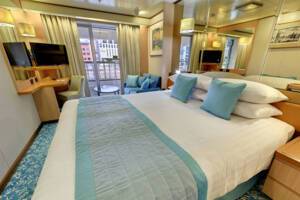 Terrace Cabin Bedroom, Borealis, Fred. Olsen Cruise Lines