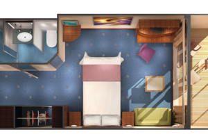 Family Balcony Stateroom Floorplan, Norwegian Star