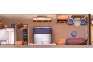 Veranda Suite Floor Plan, Seabourn Ovation