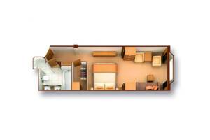 Ocean View Suite, Floor Plan, Seabourn Sojourn