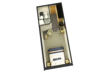 Britannia Standard Inside Floor Plan, Queen Elizabeth, Cunard