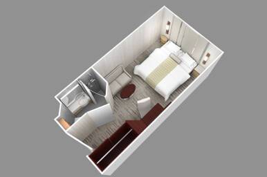 Club Interior Stateroom Floorplan on Azamara Quest
