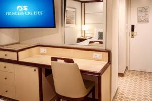 Interior Two Lower Beds, dressing area (IA), Royal Princess, Princess Cruises