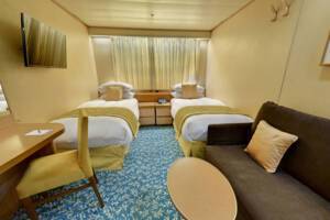 Interior Cabin Bedroom, Borealis, Fred. Olsen Cruise Lines