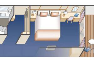 Balcony Stateroom Floorplan, Majestic Princess, Princess Cruises