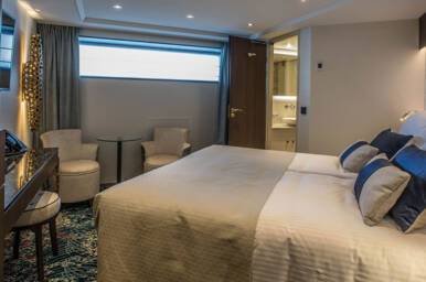 Superior Suite, Emerald Deck, MS George Eliot, Riviera Travel