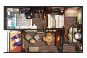 Family Suite Floorplan, Norwegian Dawn