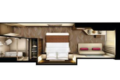 Mini Suite floor plan, Norwegian Escape