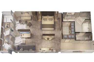 Grand Suite Floorplan, Sun Princess, Princess Cruises
