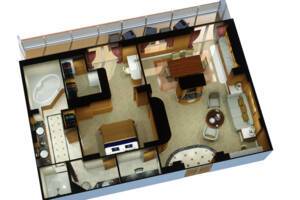 Master Suite Floor Plan, Queen Elizabeth, Cunard