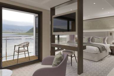 Grand Balcony Suite Bedroom (1), MS Riviera Radiance, Riviera Travel