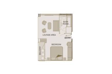 Royal Balcony Suite Floorplan, Scenic Ruby - Configuration may vary