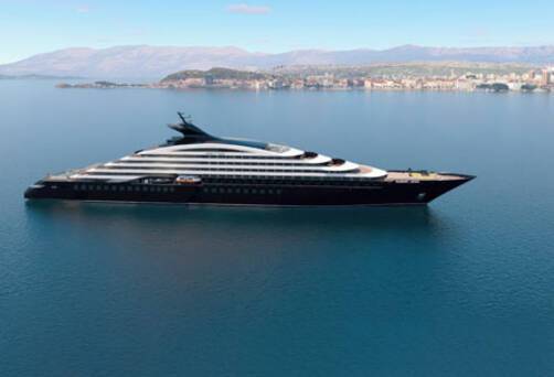 CGI of Scenic Ikon at sea