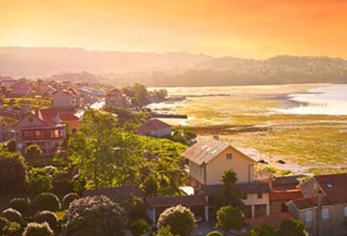 A panoramic aerial view of Vigo