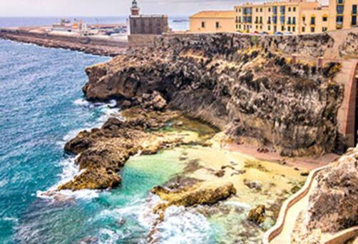 The city walls of Melilla