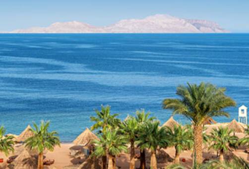 A panoramic view of a beach resort in Sharm el Sheikh