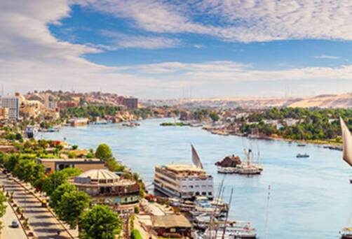 An aerial view of Aswan