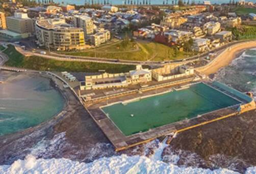 An aerial view of Newcastle, Australia