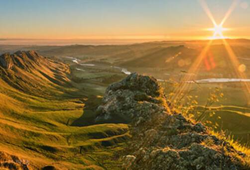 Golden sunset over Napier