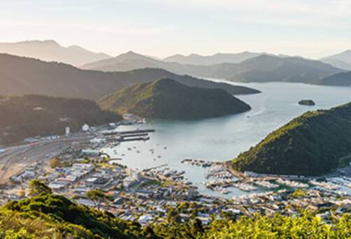 A panoramic view over Picton