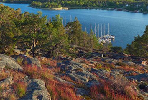 An aerial view of Mariehamn