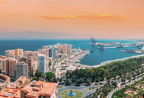 A panoramic view of Málaga