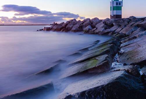 Sunset at Ijmuiden southern pier