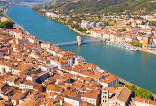 An aerial view of Vienne