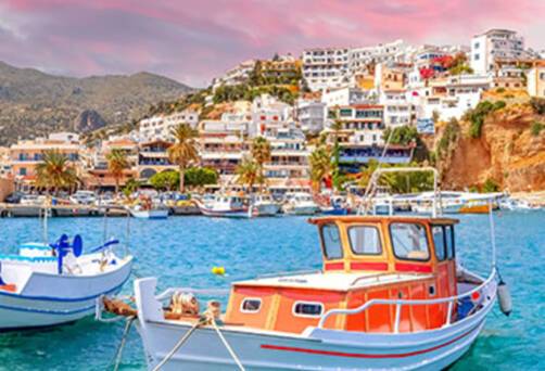 The island of Agia Galini in Crete