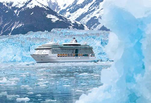 Radiance of the Seas in Hubbard Glacier