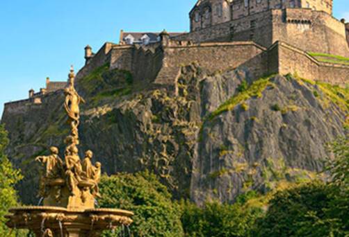 Edinburgh Castle from below