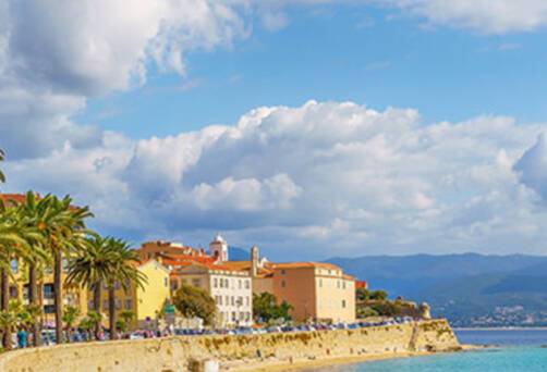 View of Saint Francois beach in Ajaccio