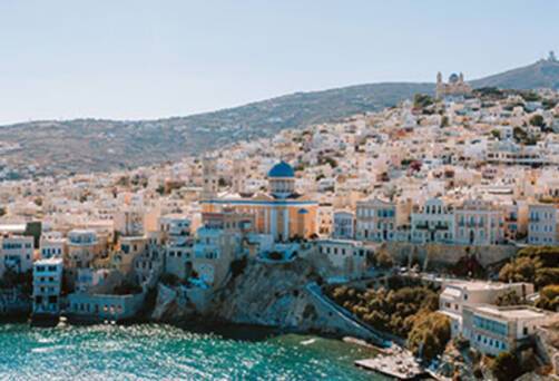 A panoramic view of Syros