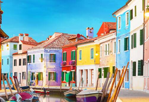 A panoramic view of Burano