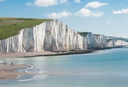 View of the White Cliffs of Dover from the water