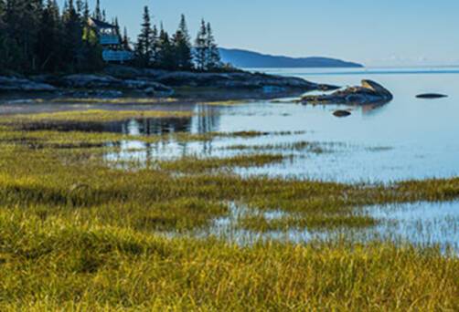 The view from Sept-Iles bay